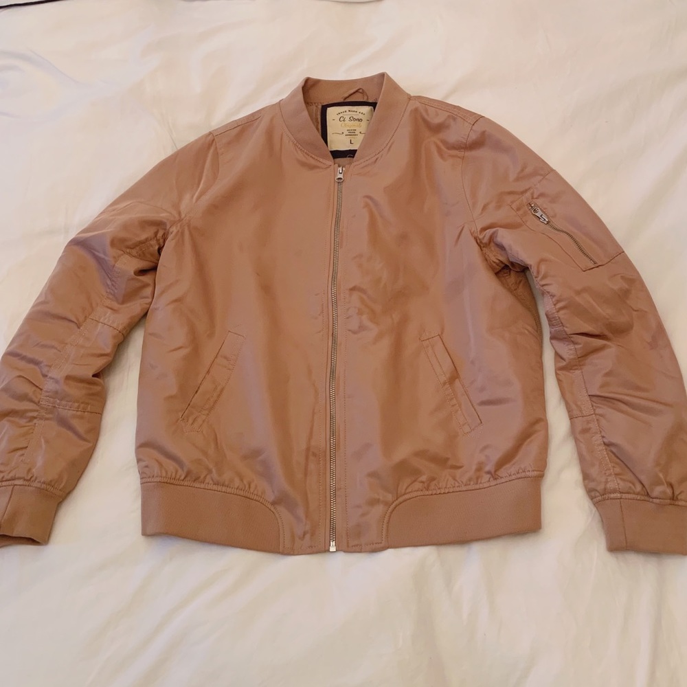 Taupe Bomber Jacket